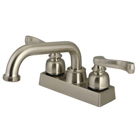 Kingston Brass 4 in Centerset2-HandleLaundry Faucet, Brushed Nickel KB2478FL